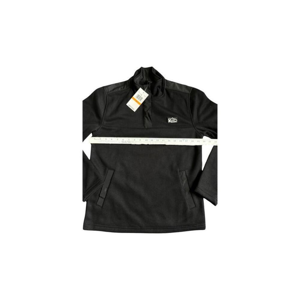 Mens Spyder  Collared Pullover Black Size Small Front Pocket Logo NWT - Picture 4 of 5